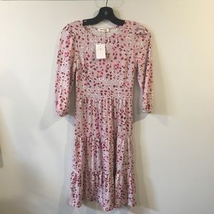 MONTEAU 3/4 Sleeve Colourful MIDI Dress Size S